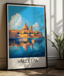 Malta Travel Poster – Valletta