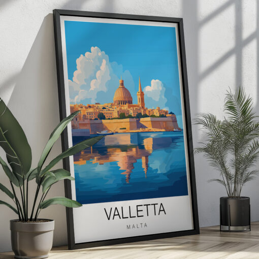 Malta Travel Poster – Valletta