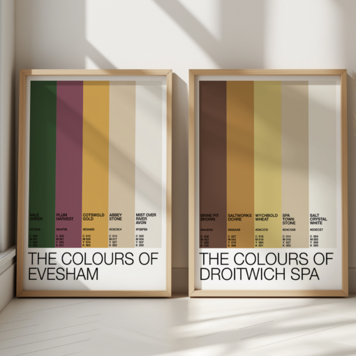 The Colours Of Droitwich Spa – Colour Palette Poster - Image 2