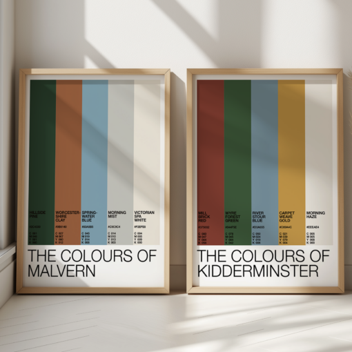 The Colours Of Kidderminster – Colour Palette Poster - Image 2