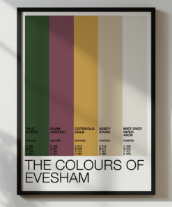 The Colours Of Evesham – Colour Palette Poster