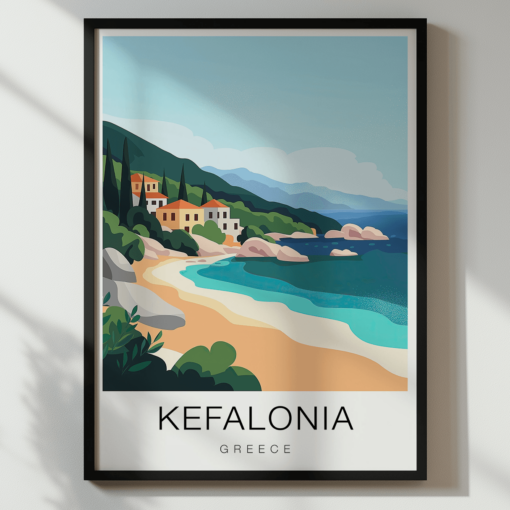 Kefalonia Travel Poster