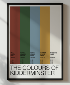 The Colours Of Kidderminster – Colour Palette Poster