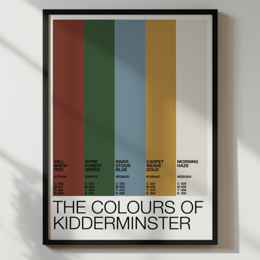 The Colours Of Kidderminster – Colour Palette Poster