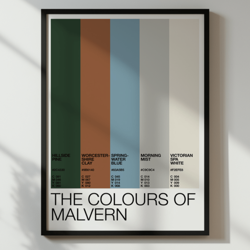 The Colours Of Malvern – Colour Palette Poster