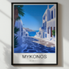 Mykonos Travel Poster