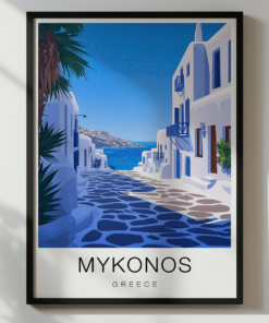 Mykonos Travel Poster