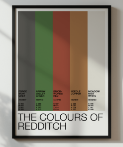 The Colours Of Redditch – Colour Palette Poster