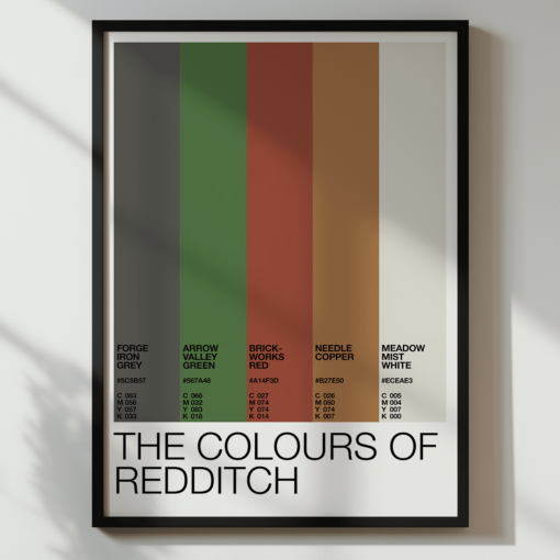 The Colours Of Redditch – Colour Palette Poster