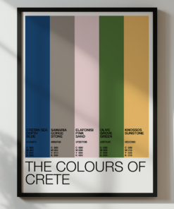 The Colours Of Crete Greece – Colour Palette Poster