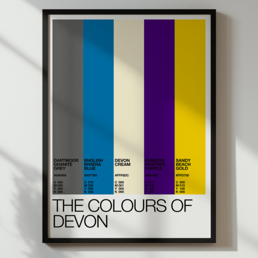 The Colours Of Devon – Colour Palette Poster