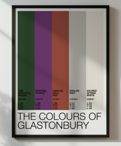 The Colours Of Glastonbury – Colour Palette Poster