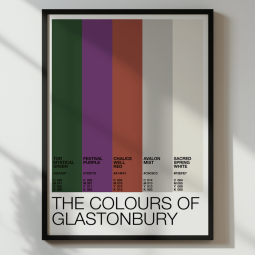 The Colours Of Glastonbury – Colour Palette Poster