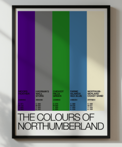 The Colours Of Northumberland – Colour Palette Poster