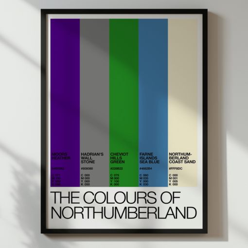 The Colours Of Northumberland – Colour Palette Poster