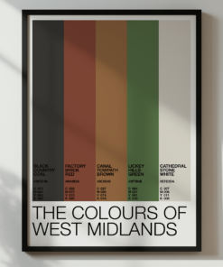 The Colours Of West Midlands – Colour Palette Poster