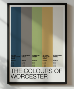 The Colours Of Worcester – Colour Palette Poster