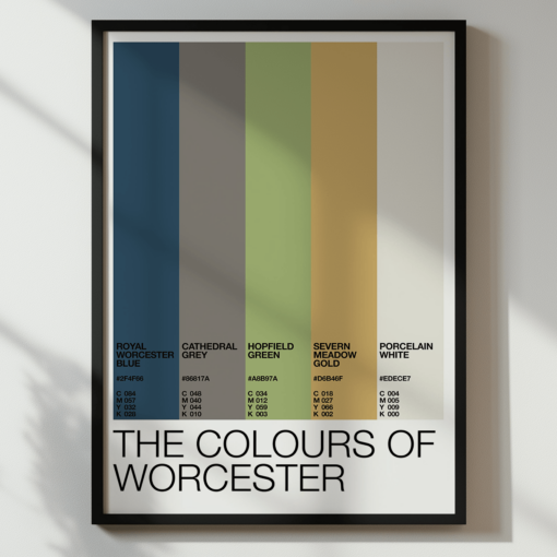 The Colours Of Worcester – Colour Palette Poster