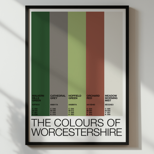 The Colours Of Worcestershire – Colour Palette Poster