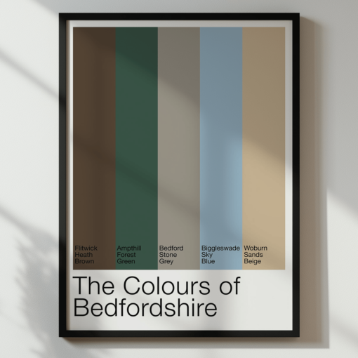 The Colours Of Bedfordshire – Colour Palette Poster