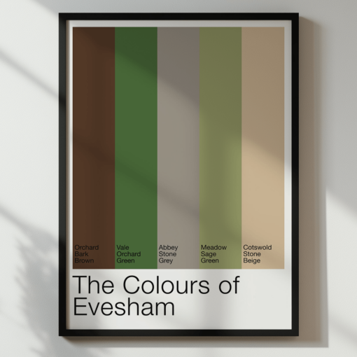 The Colours Of Evesham – Colour Palette Poster