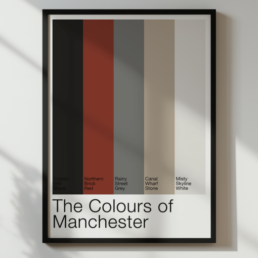 The Colours Of Manchester – Colour Palette Poster