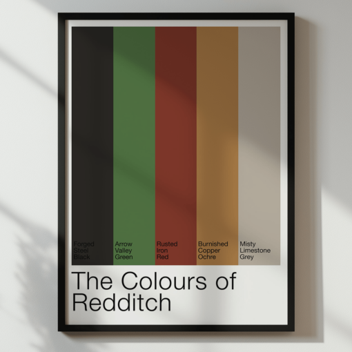 The Colours Of Redditch – Colour Palette Poster