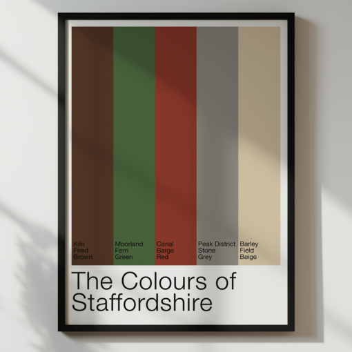 The Colours Of Staffordshire – Colour Palette Poster