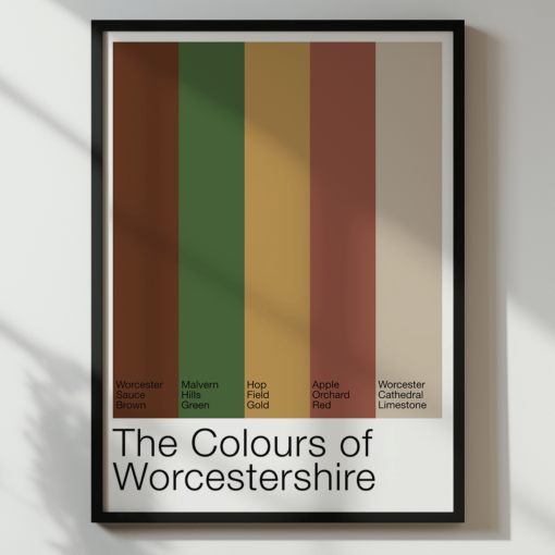The Colours Of Worcestershire – Colour Palette Poster